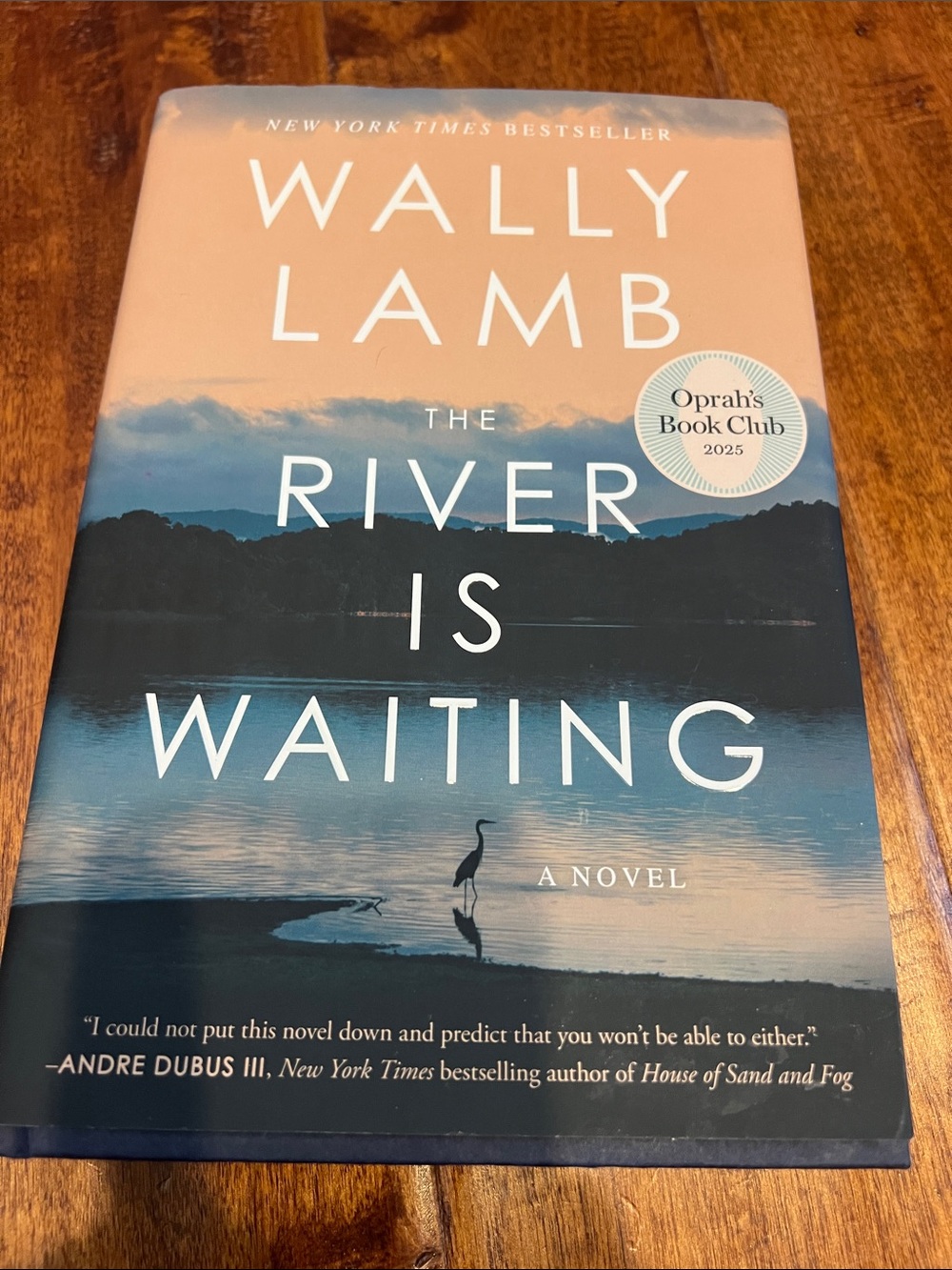 Wally Lamb "The River Is Waiting" Hardcover Book - Blue Gradient Cover